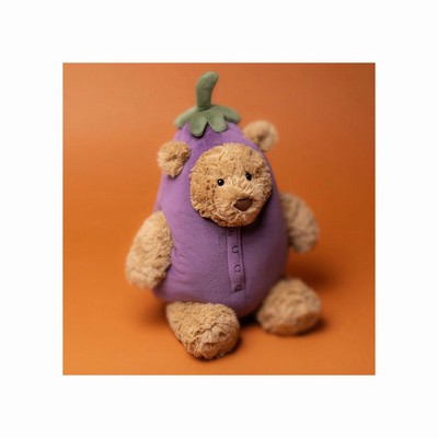 Jellycat Bartholomew Aubergine Bear UK | 95816ZBIS